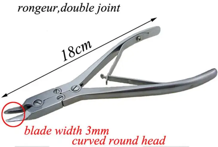 

medical Small animal orthopedic instrument double joint rongeur forcep eagle's beak pliers curved round head scissors Veterinary