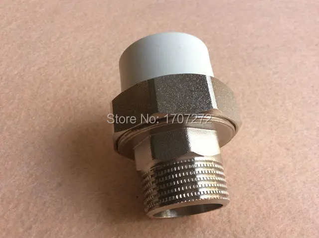 Free shipping Color White DN 32X1M Enviroment friendly plastic ppr Male union fittings