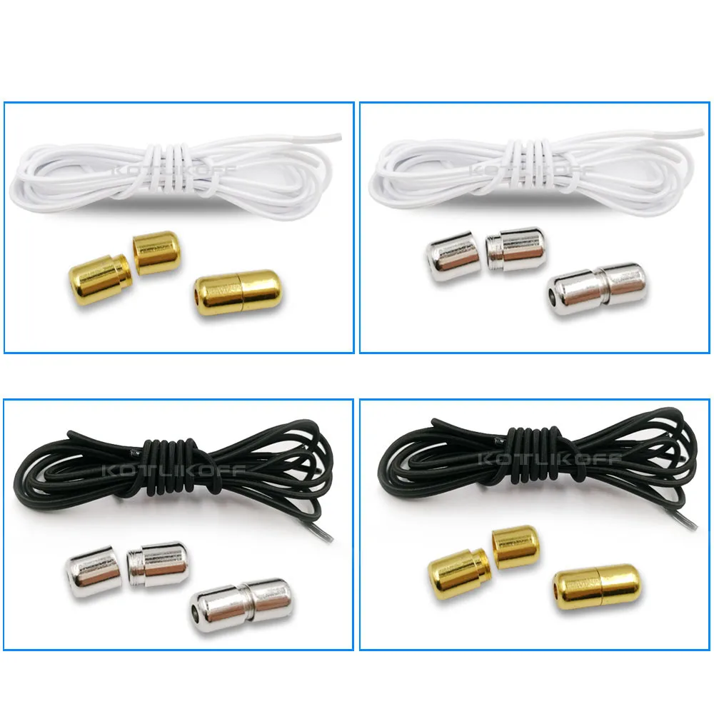 مطاطا لا التعادل أربطة الحذاء حذاء مسطح الأربطة للأطفال والكبار أحذية رياضية لرباط الحذاء ارتداء سريع كسول قفل معدني الأربطة الأحذية سلاسل