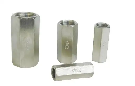 

CV-1/8" 3/8" 1/4" 1/2" BSPP Female Full Ports Air Check Valve One Way Non Return Nickel-Plated Brass Valve