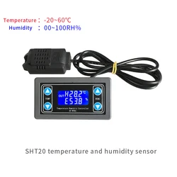 Thermostat Temperature Humidity Control Thermometer Hygrometer Controller Module Relay DC 12V LED Digital Display Dual Output