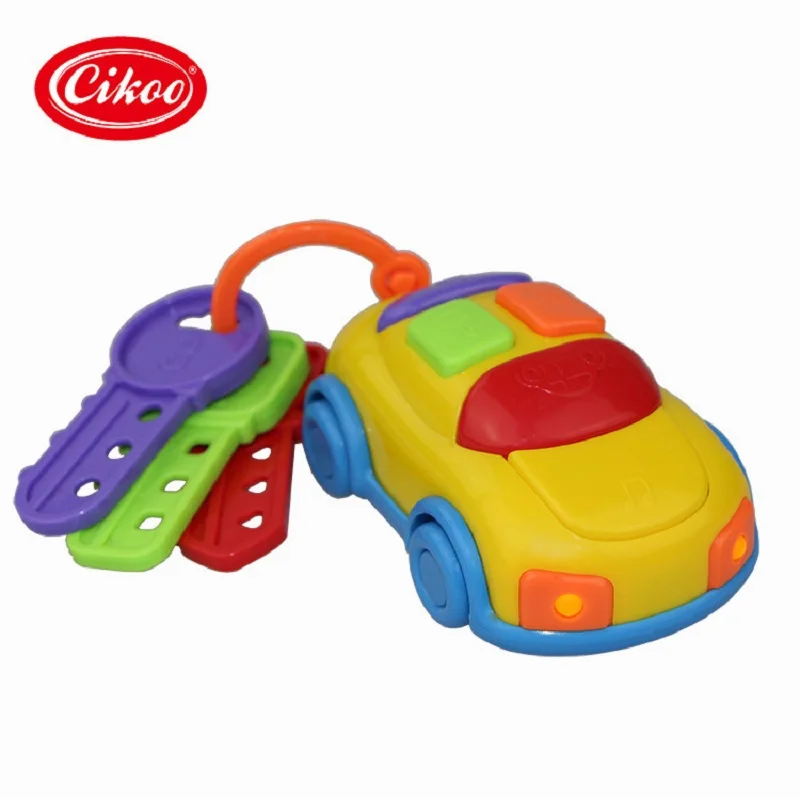 Sozzy Hot Baby Music Car Key Toy Electric Cognition Toy Slidably Car Wheel Educational Toy Car Key Alarm Baby Boy Playing