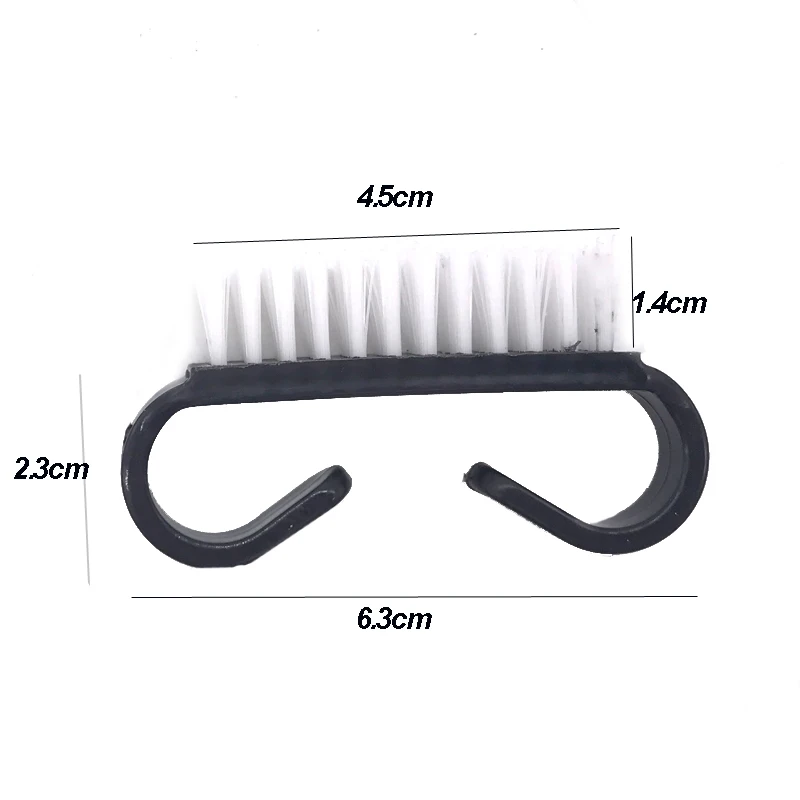 Ensemble de brosses à ongles en acrylique, 10 pièces/lot, noir, poussière d\'ongle, nettoyant pour manucure en plastique, élimine la poussière, petit