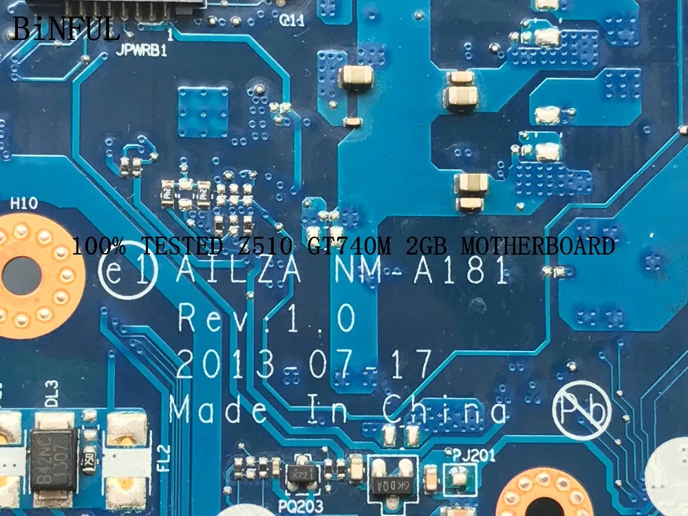 

FAST SHIPPING AILZA NM-A181 FOR LENOVO Z510 MOTHERBOARD NOTEBOOK PC GT740M 2GB 90 DAYS WARRANTY