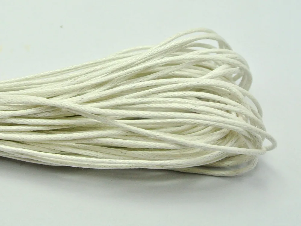 

100 Meters White Waxed Cotton Beading Cord 1mm for Bracelet Necklace