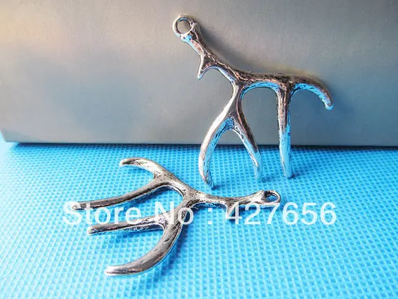 8pcs Antique Silver tone/Antique Bronze Antler/Deer Connector Pendant Charm/Finding,for Bracelet,DIY Jewellry Accessory