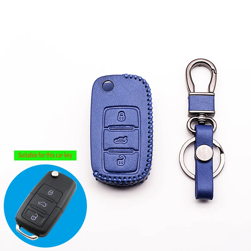 Hot sale Exquisite handmade leather key case For Volkswagen for Skoda Octavia A5 Fabia Rapid Superb Citigo Yeti remote control