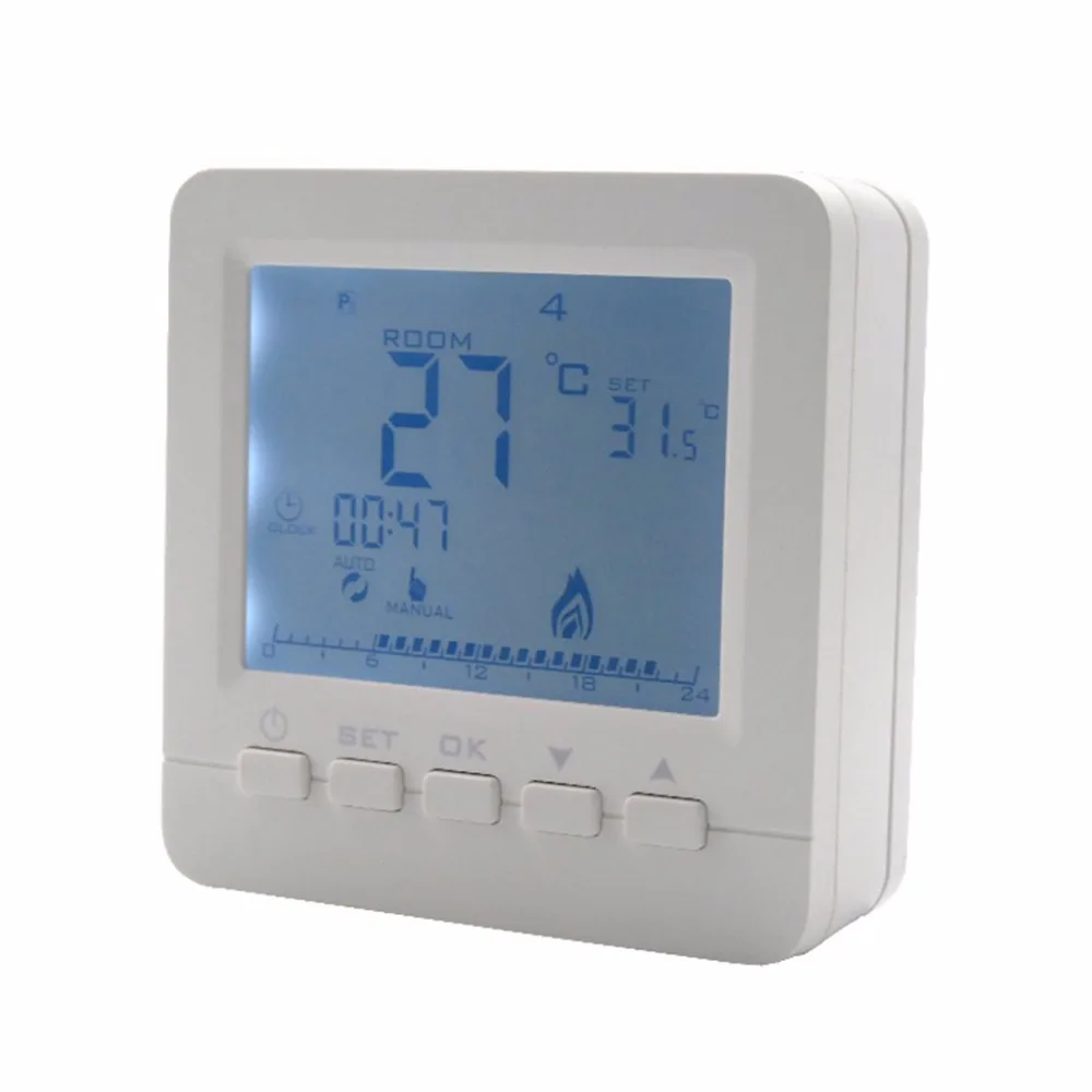 86mm/3-inch Thermostat Temperature Controller Wall Mounted Thermoregulator Large LCD Display Temp Controlling Tool