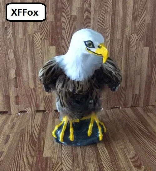 

big lifelike eagle hard model plastic&feathers eagle model toy gift about 30x20cm xf0362