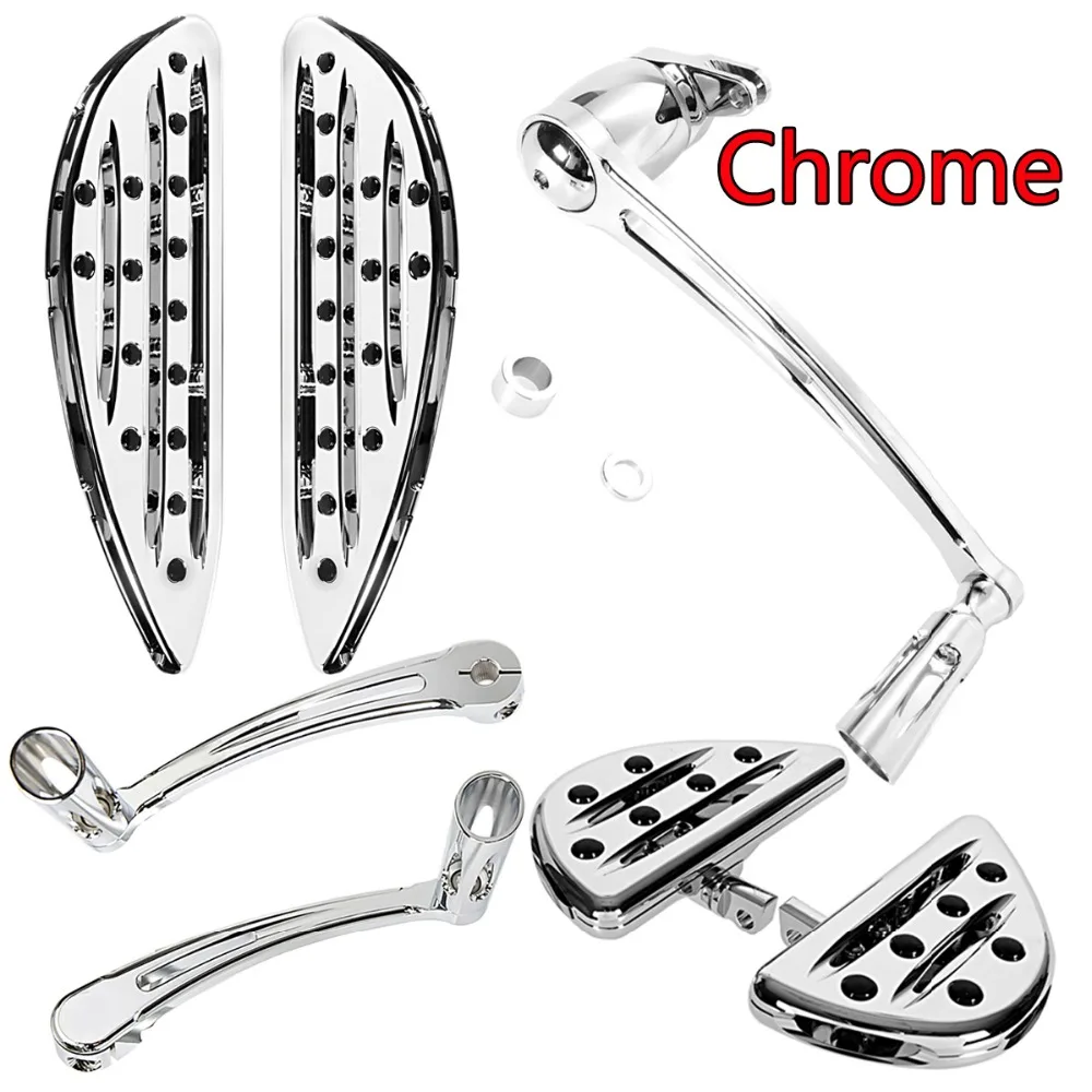 

Shallow Cut Chrome Floorboards&Shift Lever&Brake Shift For Harley Touring Street Glide Road King 2014-2017 Models