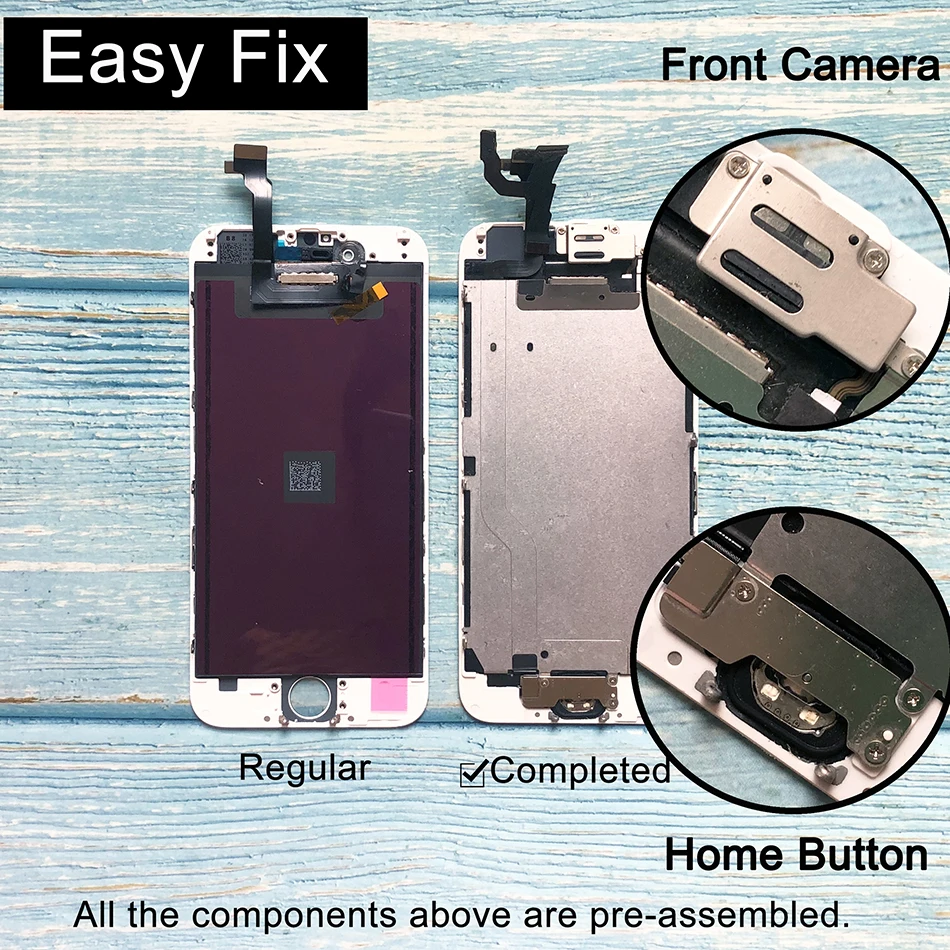 Per iPhone 6 LCD set completo di montaggio Touch completo per Display sostitutivo dello schermo iPhone 6S per fotocamera lcd iphone 7 + pulsante home