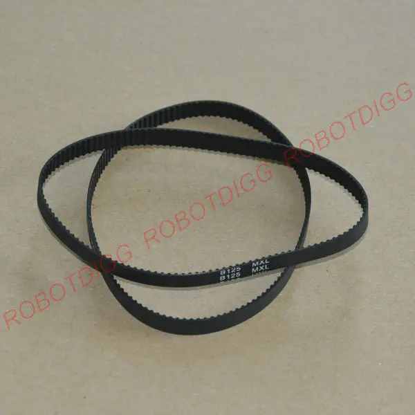 10pcs/lot, MXL Timing Belt, Closed-loop, B125MXL, 3mm 6mm width