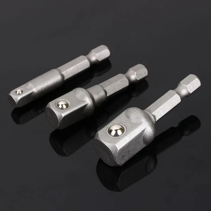 

Free ship 1/4" 3/8" 1/2" Electric Screwdriver Drill Square Socket Bit Adapter Adaptor Drill Power Extension Bar Hex Shank Set