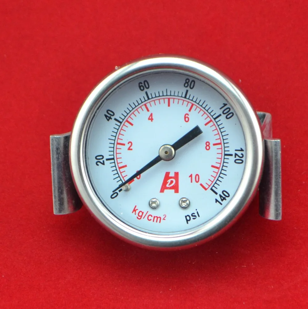 

Y50-ZV 2" 50mm 140psi pressure gauge ,10kg/cm2 manometer ,PT1/4" back thread with U-clamp