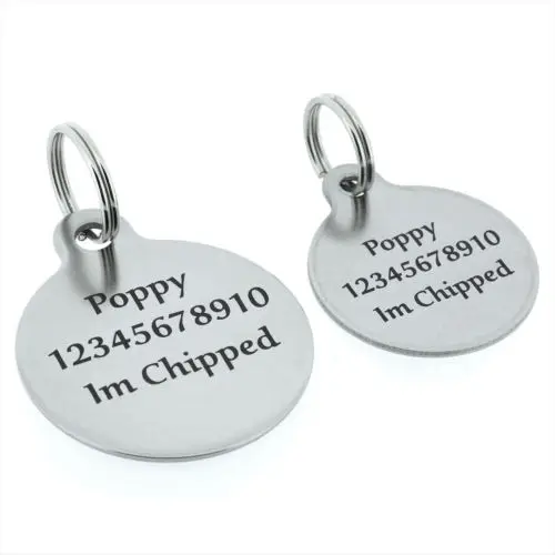 round shape dog tag cheap custom blank dog tag with ring high quality custom laser dog tag