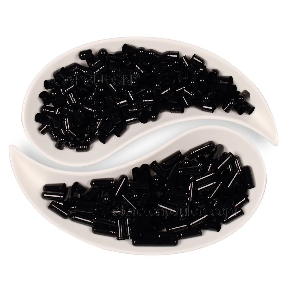 Free Shipping!!!  Joined Empty Gelatin Size 0 5000 Pieces / Carton Black Colored Capsules For Capsule Filler Machines