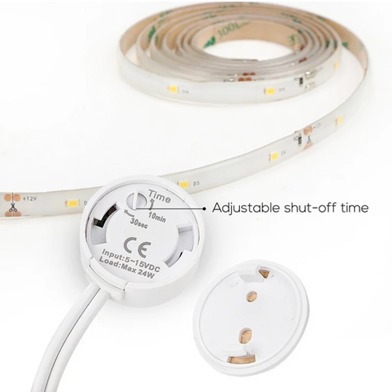 2835 PIR Motion Sensor LED Strip Light 1M-5M 60 LEDs/m With 12V Power Adapter Human Body Sensor Lights Bed Kitchen Closet Lamp