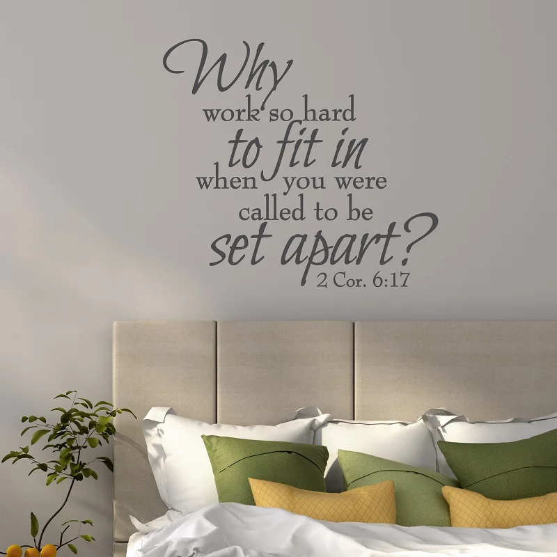 2 Corinthians 6:17 Bible verses Spanish vinyl wall stickers Christian living room bedroom wall stickers decorative wallpaperSJ30