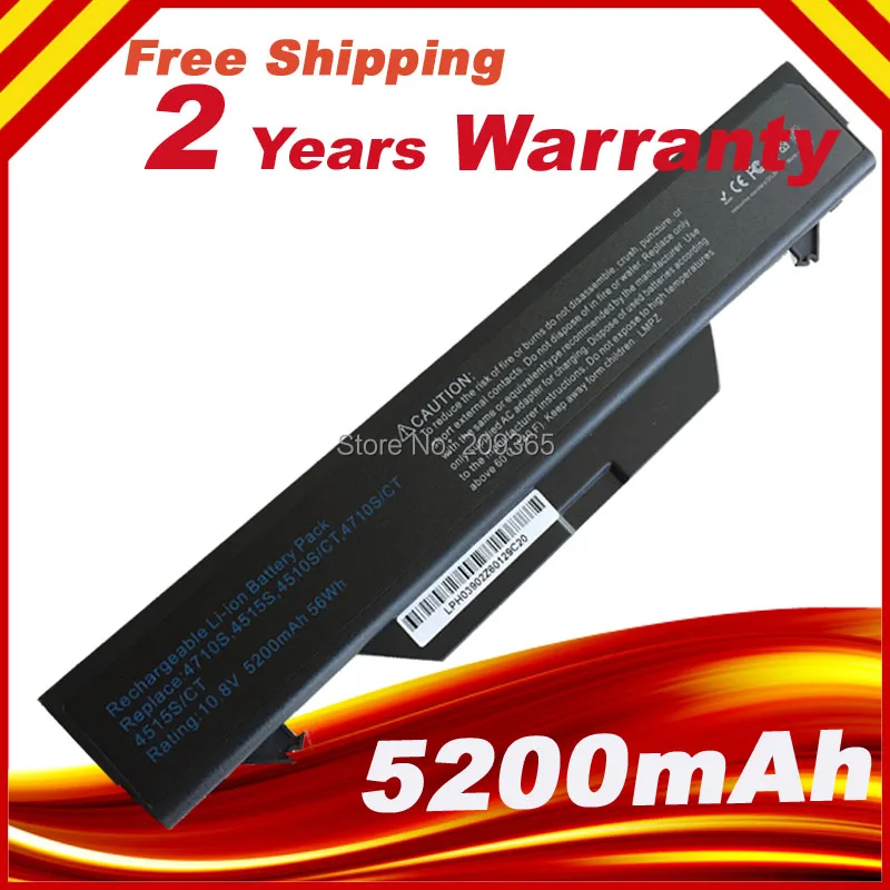 Laptop Battery for HP ProBook 4510s 4510s/CT 4515s 4515s/CT 4710s 4710s/CT  ZZ06 NBP6A156 NBP6A156B1 NBP8A157B1