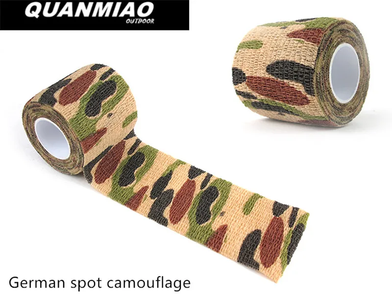 1 rollo de cinta elástica de camuflaje para caza al aire libre, 6 colores, 4,5 M, accesorio de pistola militar, decoración de bicicleta