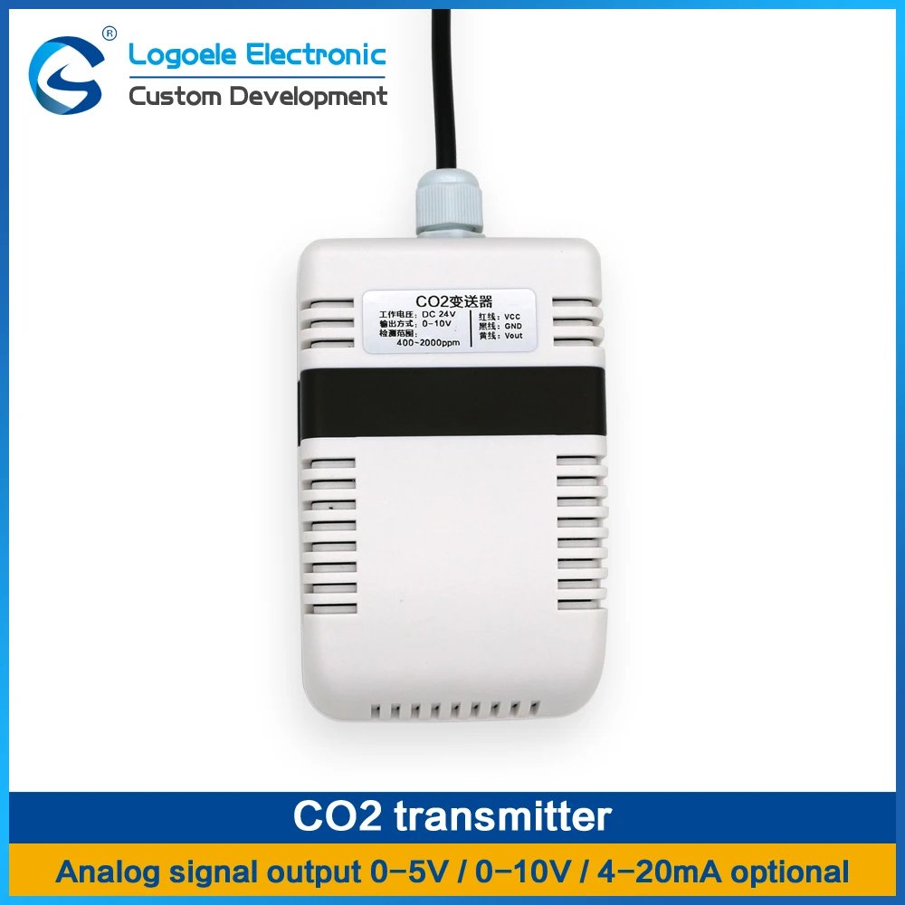CO2 Sensor Infrared Carbon Dioxide Detection Transmitter NDIR Module Analog Output 400-2000ppm
