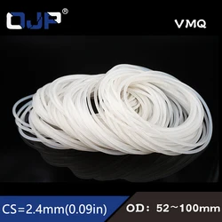 CS1.9/2.2/2.4mm OD5-140mm VMQ O ring White Silicon Ring Silicone Thickness Rubber O Ring Seal Gasket eco-friendly elasticity