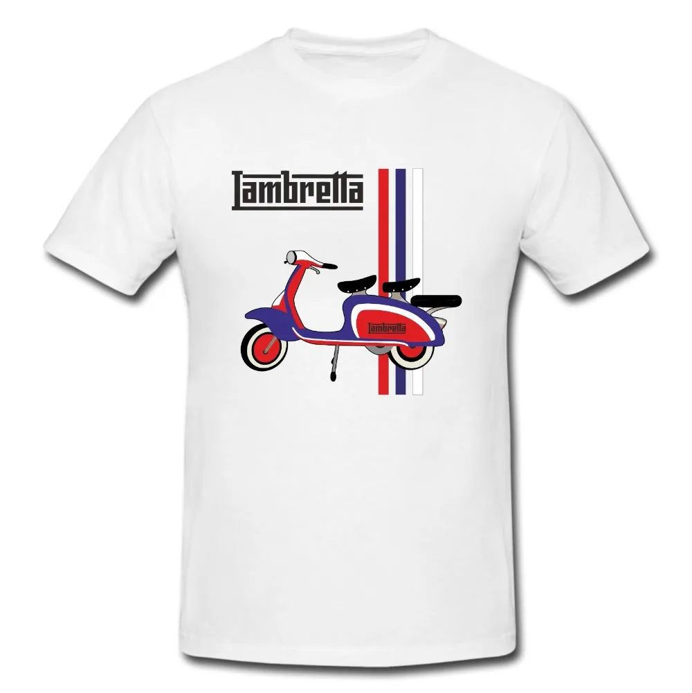 Italy Classic Motorcycle Motorrad Lambretta Scooter Vespa Motor Biker Retro Mod Sca 2019 Summer Men New Custom Printed T Shirts