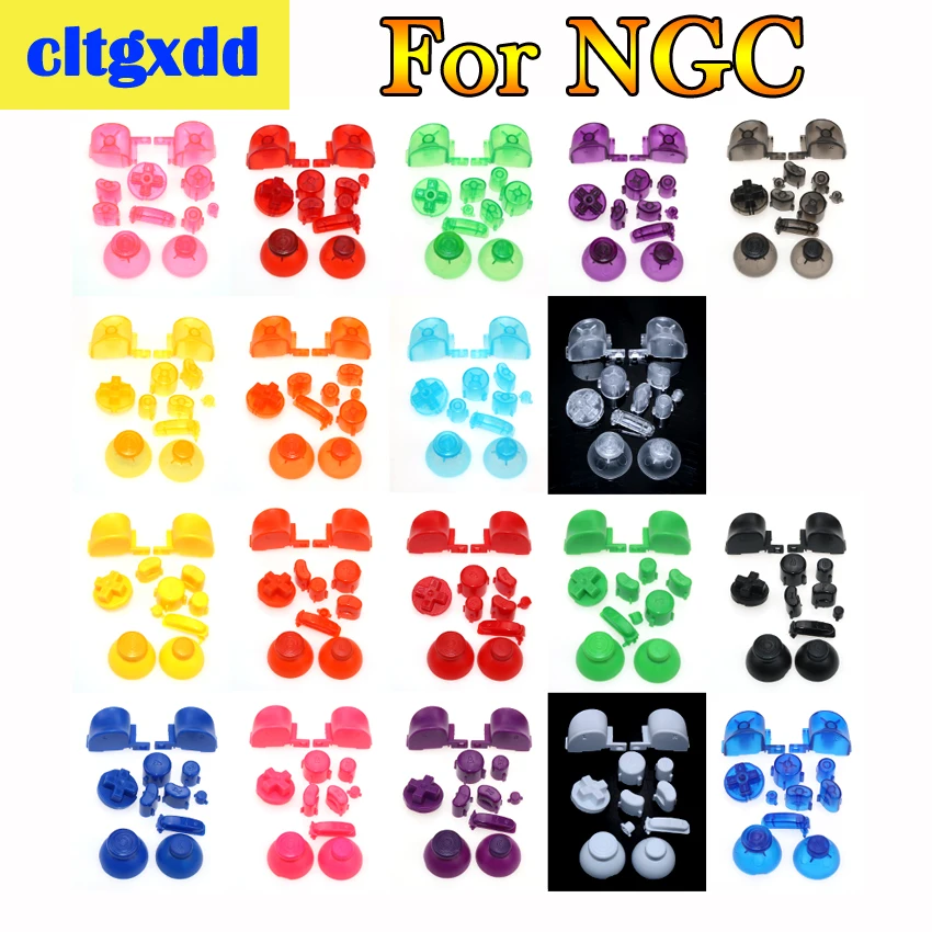 

cltgxdd Full Button Sets Mod Replace Dpad ABXY Trigger Parts For Gamecube For NGC Controller 3D Control cap