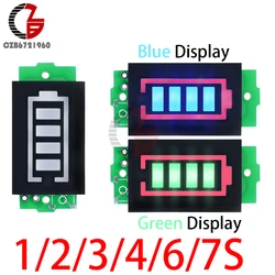 1S/2S/3S/4S/6S/7S Capacità Della Batteria Al Litio indicatore di Batterie Al Piombo Acido Auto Moto Voltmetro Li-Po Li-Ion Volt Tester di Pannello