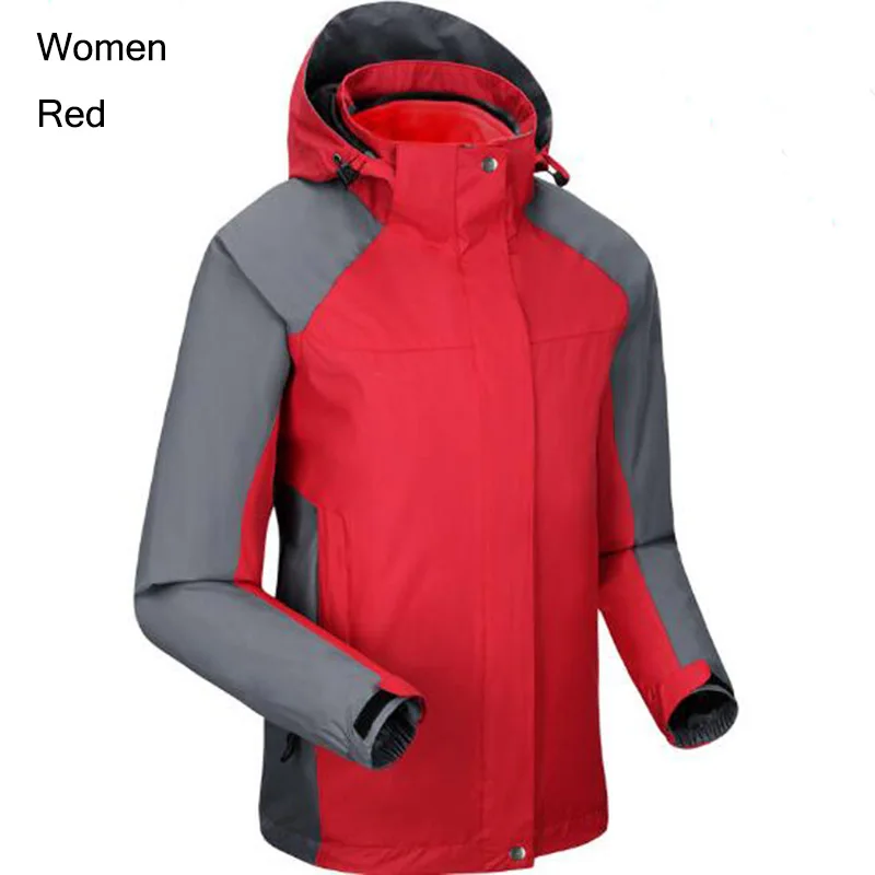 Outdoor Men Women Windbreaker Camping Hiking Hiking Trekking Skiing Jackets Winter Inner Fleece Waterproof Warm Thermal Coat