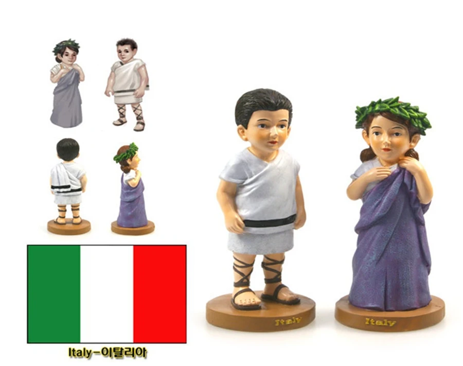 

Hot Sale Hand-painted Italy National Costumes A Pair Of Doll Statue Resin Crafts Tourism Souvenir Gifts Collection Home Decor