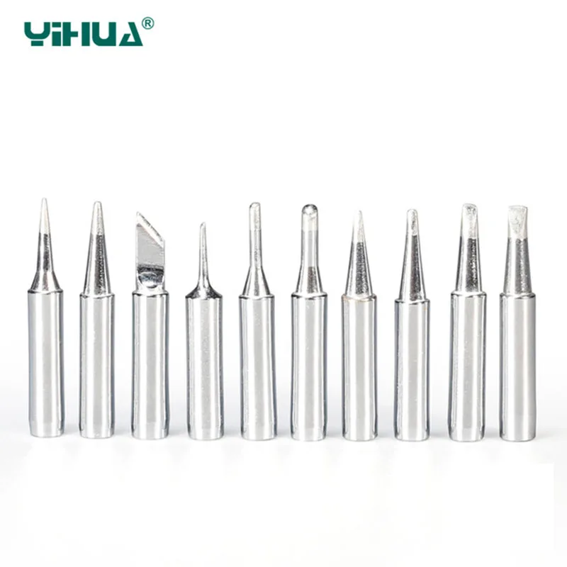 YIHUA10pcs High quality iron tips 900M-T iron head Apply to all kinds of YIHUA soldering station for Hakko 936 Durable iron head