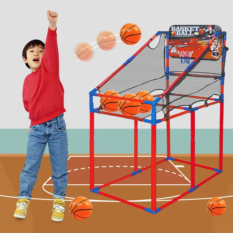 Children Indoor Plastic Basketball Rack Hoop Box Mini Basketball Sports Playground for Game