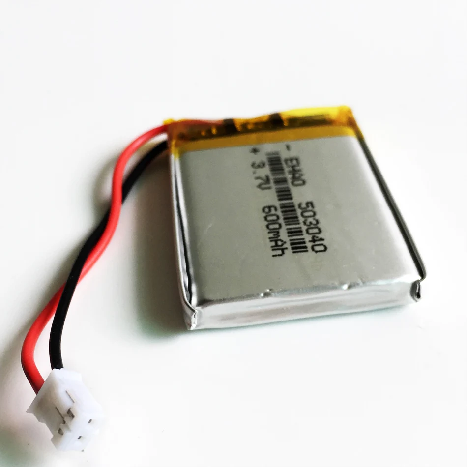 3.7V 600mAh litowo-polimerowa Lipo akumulator 503040 dla JST PH 2.0mm 2pin wtyczka do kamery GPS elektronika Bluetooth