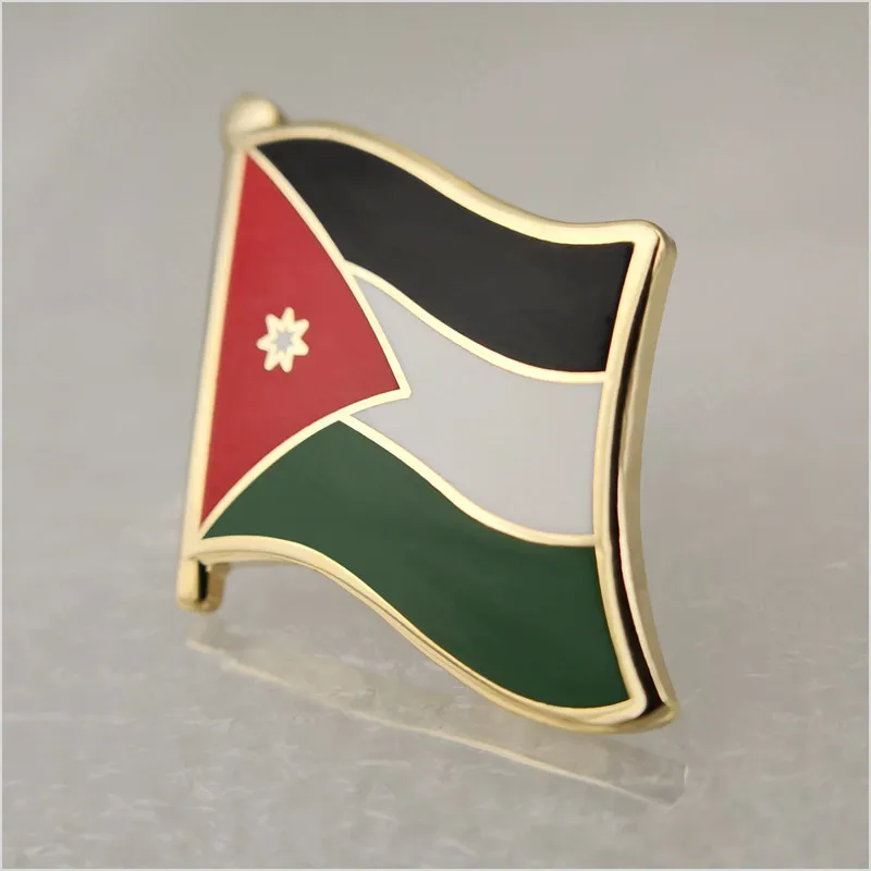 Soft Enamel Jordan Flag Lapel Pins