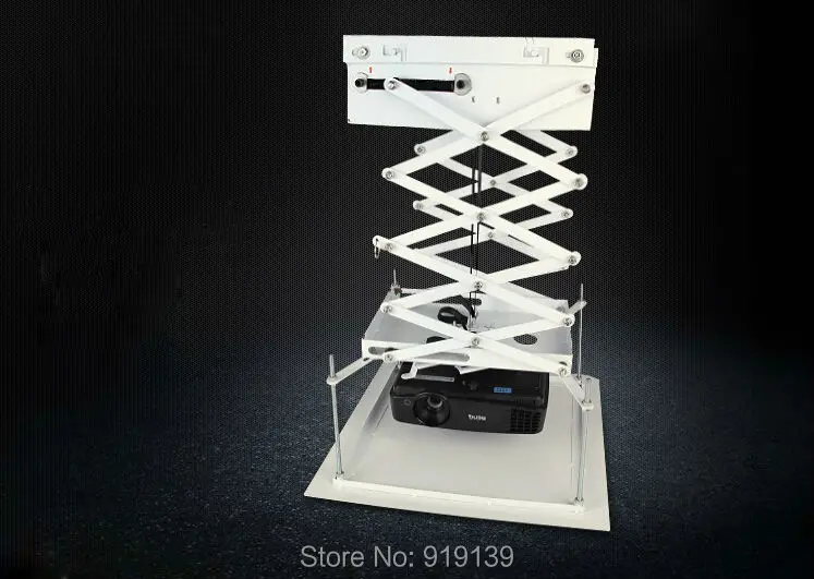 Imagem -02 - Projetor Motorizado Elevador 100cm Correndo Distância Montagem no Teto Elétrico com Controle Remoto sem Fio para Epson Benq hd Projetor