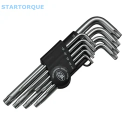 STARTORQUE 9PCS L-shape Hex key Torx Star Wrench Set with Holes Hardware Tool Kit