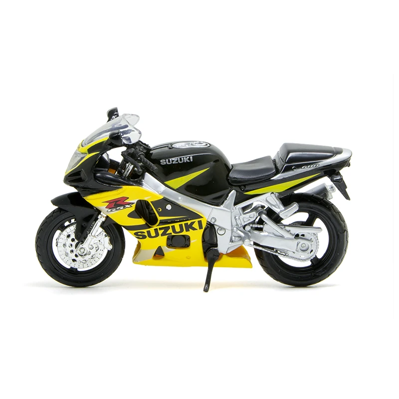 Maisto 1:18 Suzuki GSXR600 GSX R600 Yellow Motorcycle Models Diecast Moto Miniature Race Toy For Gift Collection