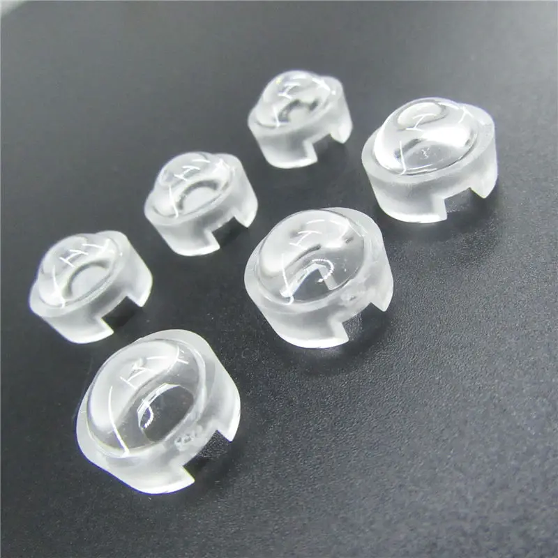 Mini lente LED com suporte refletor colimador, PCB lente acrílica convexa, IR CCTV, 13mm, 1W, 3W, 15, 30, 45, 60, 90, 100 graus