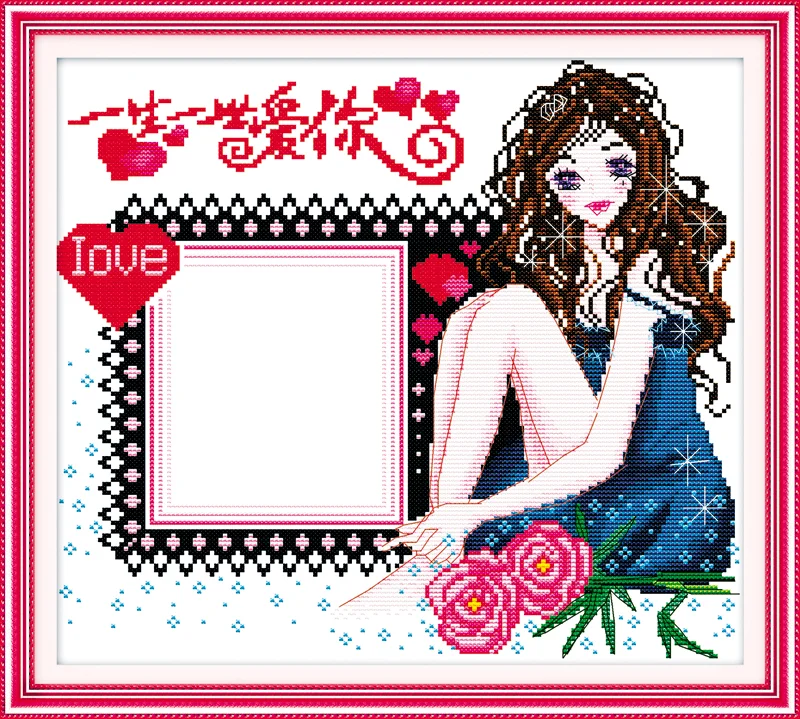 

Набор для вышивки крестиком Love you for a lifetime, люди 18ct 14ct 11ct, принт, холст, стежки, вышивка, сделай сам, рукоделие ручной работы
