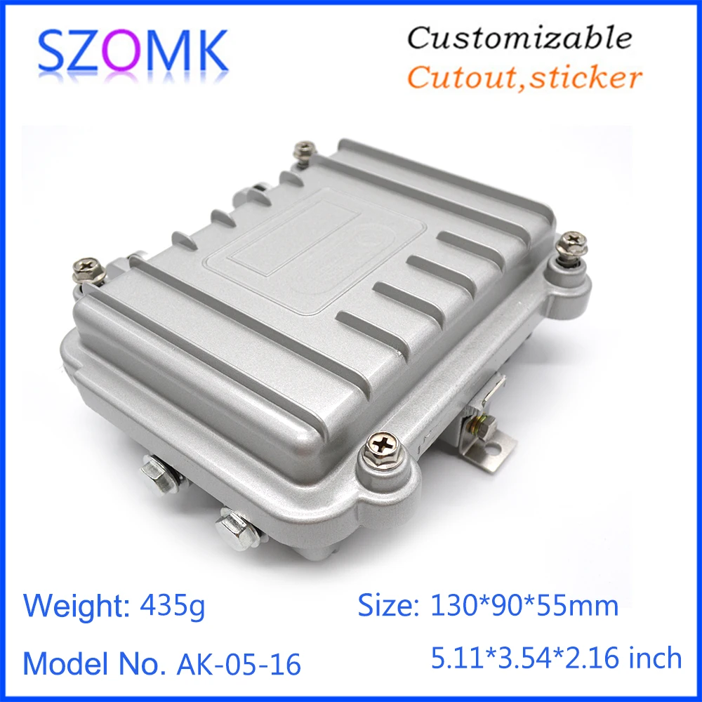 1Piece Cast aluminum amplifier housing IP68 waterproof Sealed box housing for electronics SZOMK junction box for outdoor case