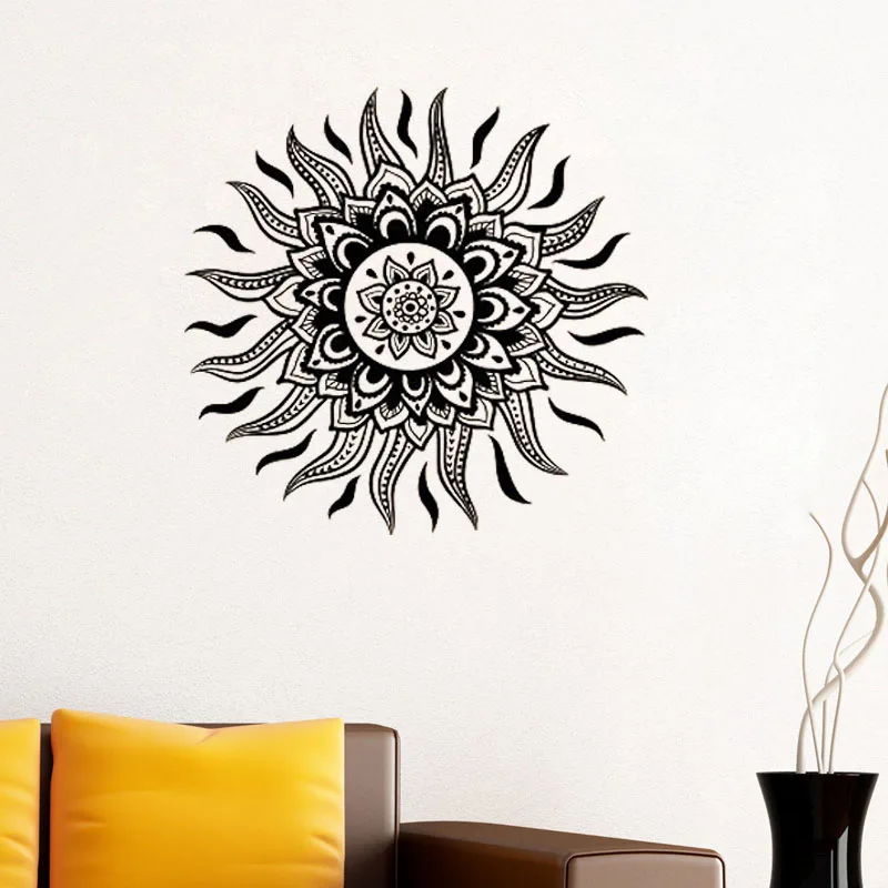 

ZOOYOO Sun Flower Wall Sticker Home Decor Living Room Bedroom Art Murals Design Wallpaper