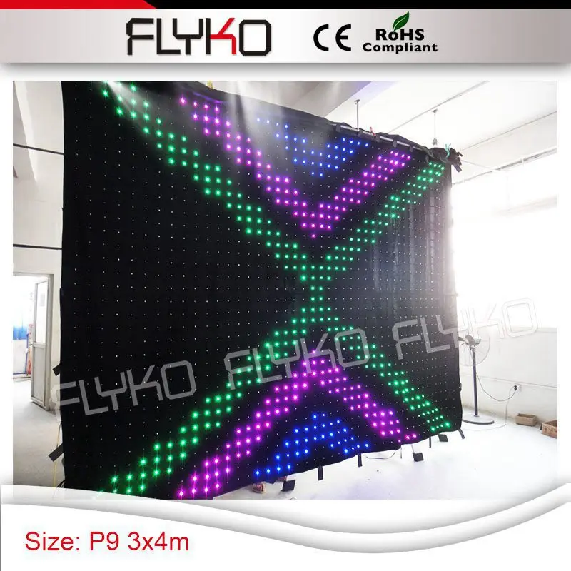 exhibition backdrop display free shipping P9cm customized size 3x4m for backdrop display