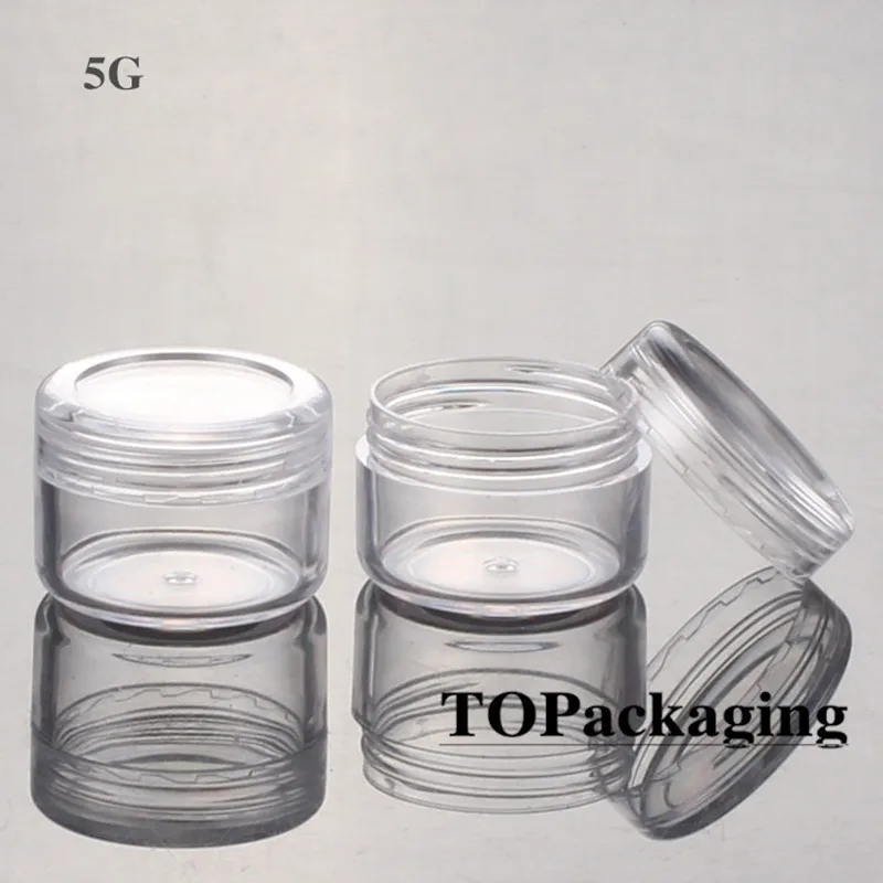 

100PCS/LOT-15G Cream Jar,Clear Plastic Cosmetic Eyeshadow Cream Canister,Sample Mask Makeup Sub-bottling,Empty Nail Art Box