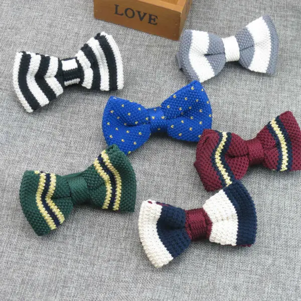 All sorts of design thick knit bow tie fashion style restoring ancient ways is the latest popular element men bowties