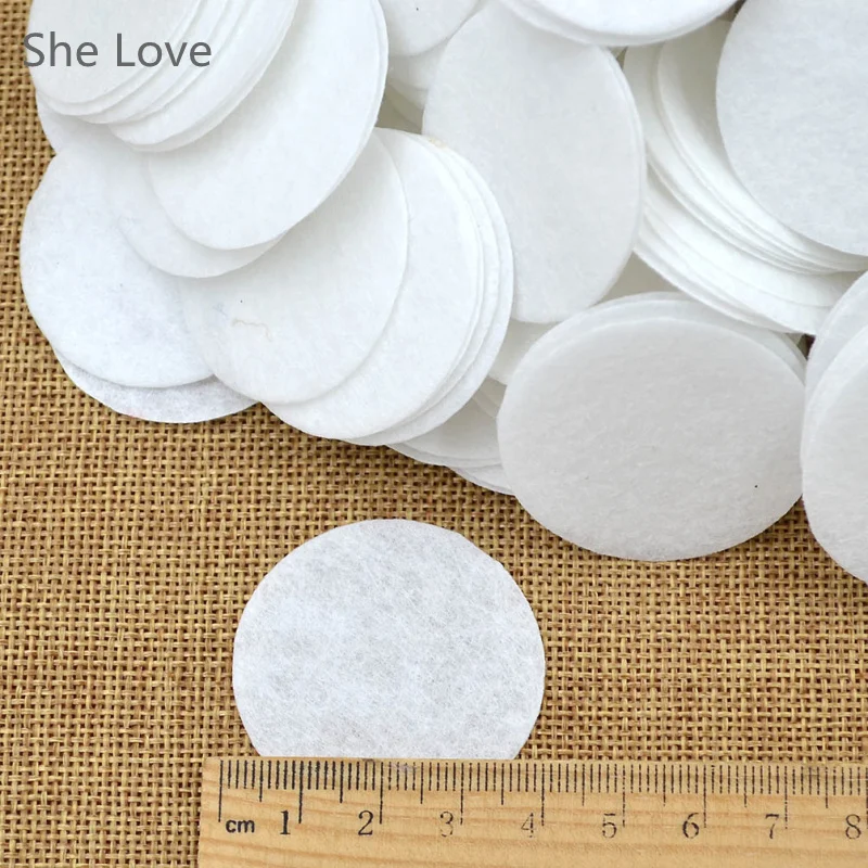 Chzimade 500Pcs/lot White 40mm Round Shaped Felt Circle Die Cut Appliques DIY Cardmaking Craft Fabric Accessories