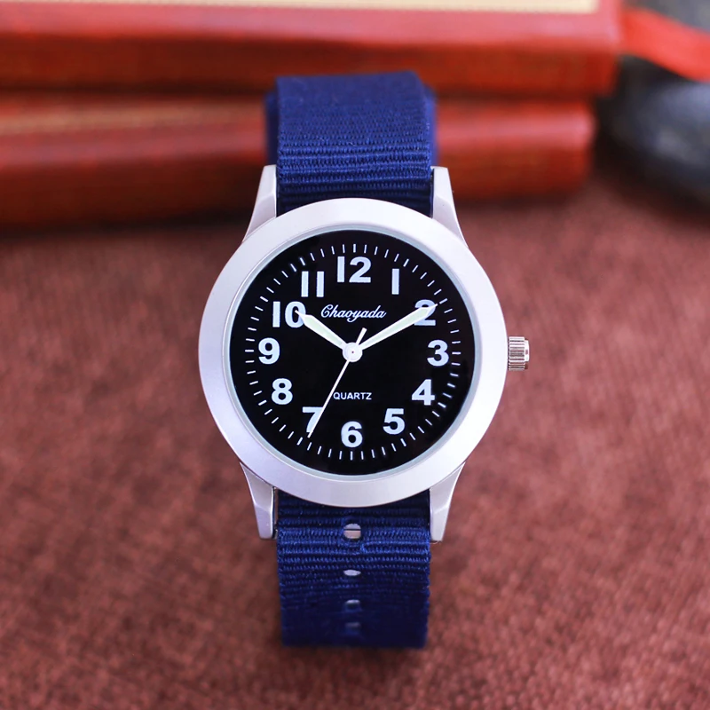 2024 chaoyada children boys girls sports canvas quartz wrist watches littl kids students fashion holiday gifts electronic clock