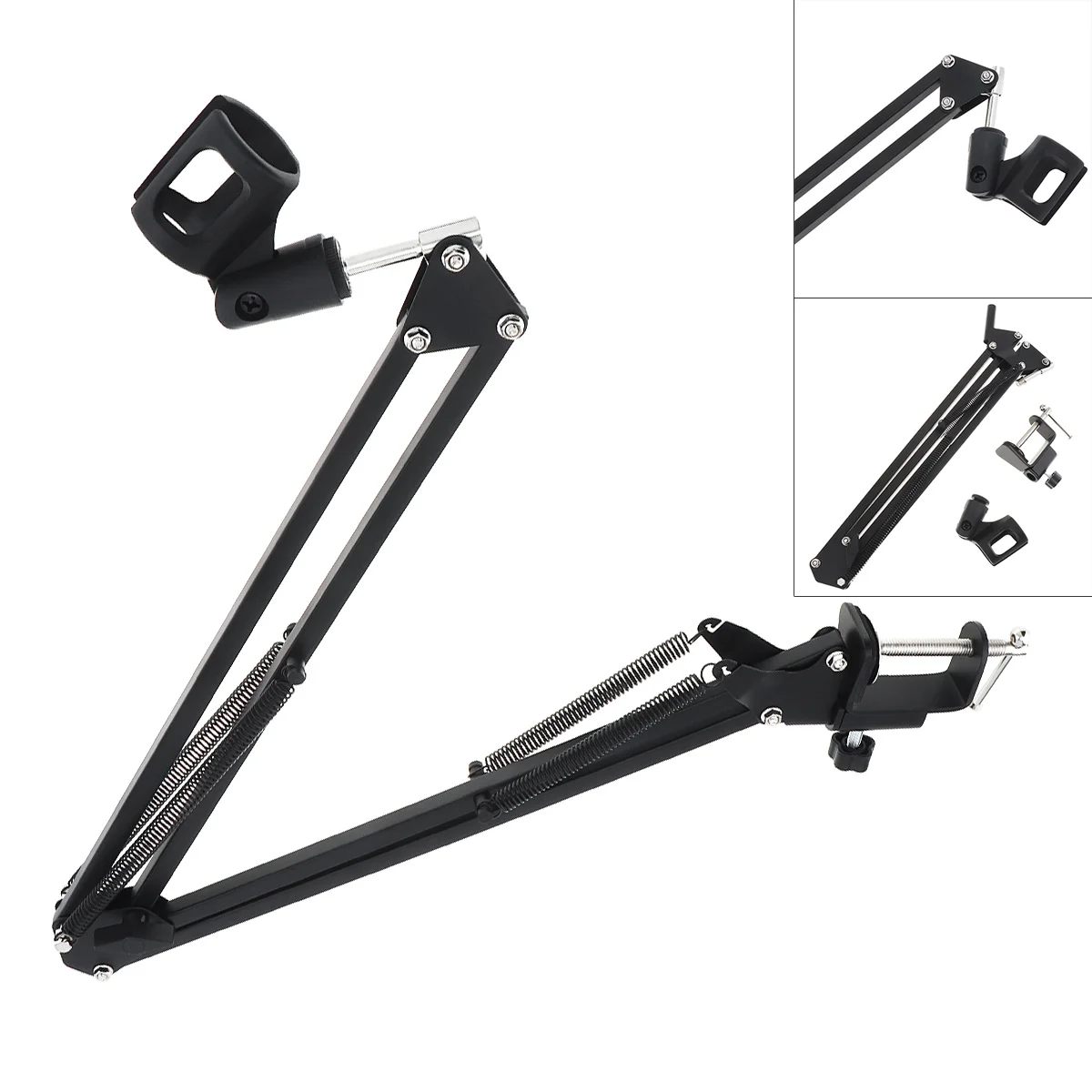 CY-35 In Metallo Regolabile 31.5 "/80 centimetri Studio di Registrazione Microfono Braccio di Supporto con Microfono Clip + Morsetto Da Tavolo