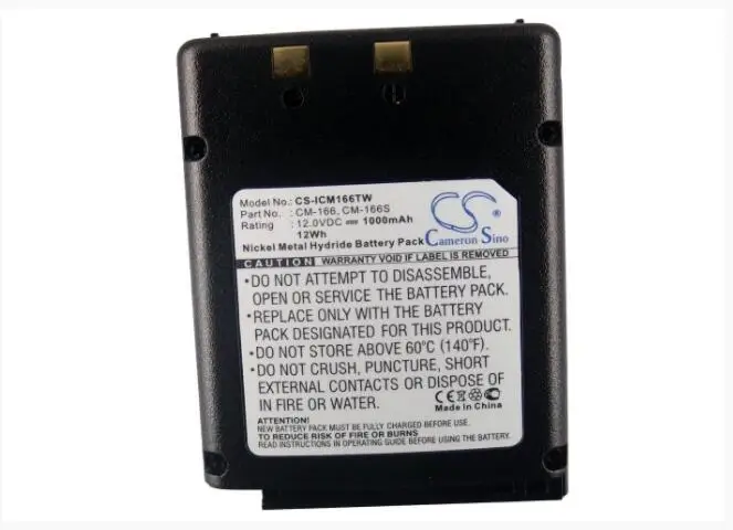 

Cameron Sino 1000mAh battery for ICOM IC-A22 IC-A22E IC-A3 IC-A3E CM-166 CM-166S Two-Way Radio Battery