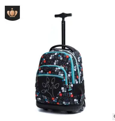 school rolling backpacks 2018 kid School bag with wheels Children wheeled backpack Travel Rolling Luggage backpack Trolley bags